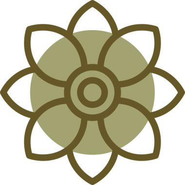 Çiçek. Web simgesi vektör illüstrasyonu