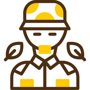 Beyaz arkaplanda işçi simgesi, vektör illüstrasyon tasarımı