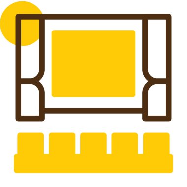 Ahşap çerçeveli bir pencerenin vektör çizimi