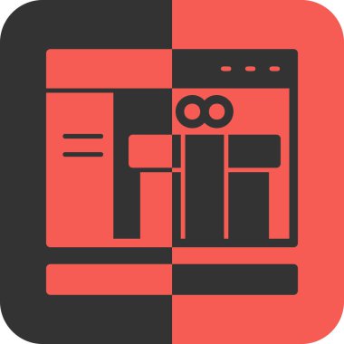 Moda tasarım tarzında buzdolabı simgesi