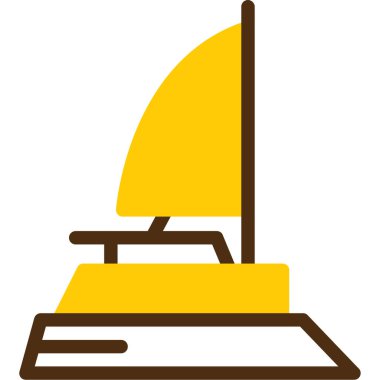 Yelkenli simgesi. vektör çizim