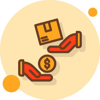 para değişimi simgesi, vektör illüstrasyonu