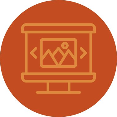 Bilgisayar. Web simgesi basit illüstrasyon