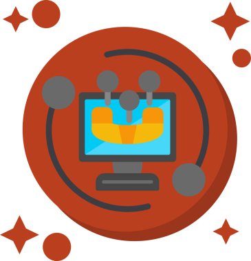 Dizüstü bilgisayar simgesi vektör çizimi