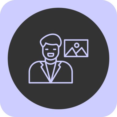 iş adamı simgesi, vektör illüstrasyonu