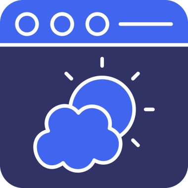 Bulut. Web simgesi vektör illüstrasyonu