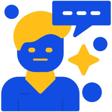 Sohbet konuşma simgesi. Basit resimleme