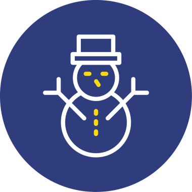 Kardan adam. Web simgesi basit illüstrasyon