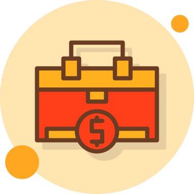 İş yassı vektör simgesi. düz renk tasarımı.