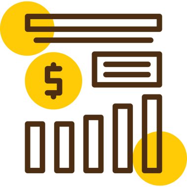 Para çubuğu düz vektör sembolü. İzole edilmiş arkaplanda grafik simgesi tasarımı çizimi.