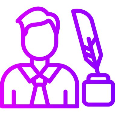 Öğrenci. Web simgesi basit illüstrasyon