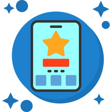 cep telefonu simgesi, basit vektör illüstrasyonu