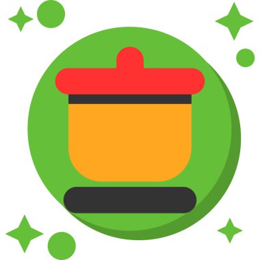 Ot düz simgesi, vektör illüstrasyonu pişiriliyor