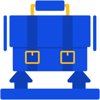 Çanta. Web simgesi basit illüstrasyon