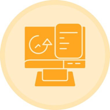 Kişisel ve ticari kullanım için bilgisayar ekranı vektör simgesi modern basit vektör çizimi