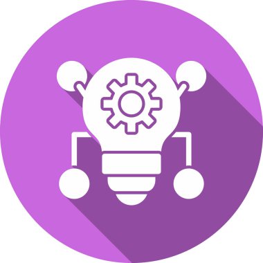 Ampul simgesi soyut bir grupta izole edildi