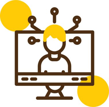 Bilgisayar simgesi. Basit resimleme