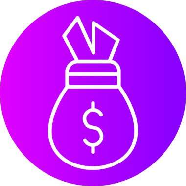 Dolar simgesi, vektör illüstrasyonu basit tasarım