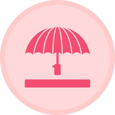 şemsiye simgesi vektör illüstrasyonu