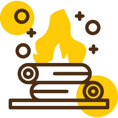 Şenlik ateşi. Web simgesi basit illüstrasyon