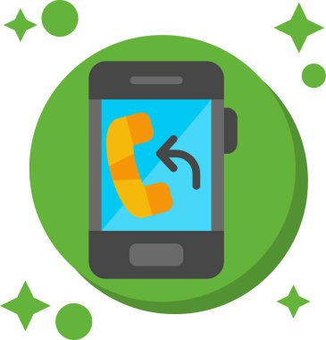 Cep telefonu simgesi, vektör illüstrasyonu