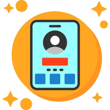 Akıllı telefon. Web simgesi basit illüstrasyon