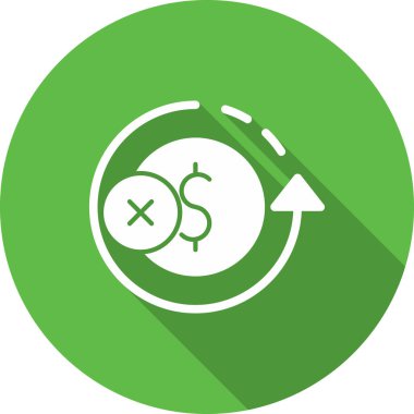 Uzun gölgeli vektör illüstrasyon simgesi