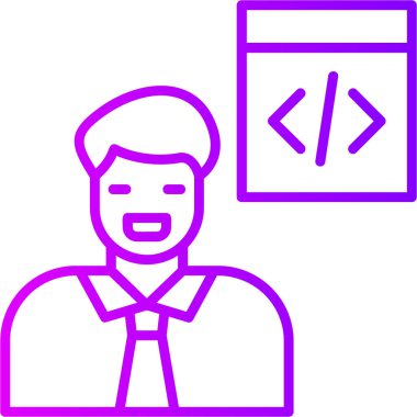 ana hat biçiminde kod kodlama simgesi