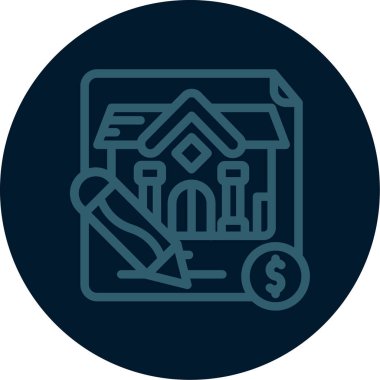 Soyut arkaplanda emlak simgesi izole edildi