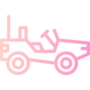 Araç. Web simgesi basit illüstrasyon