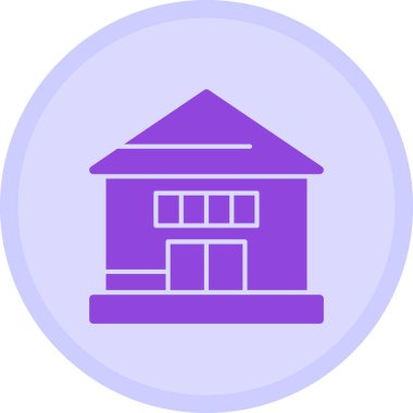 Bina. Web simgesi basit illüstrasyon