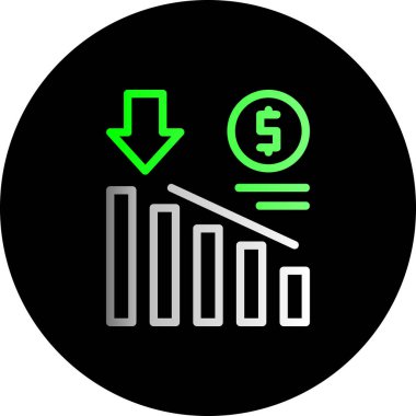 Modern bir grafik simgesinin vektör illüstrasyonu