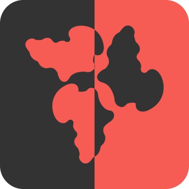 dünya haritası düz simgesi katı biçiminde