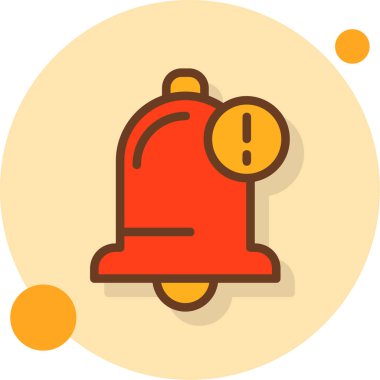 Uyarı uyarı zili simge ana hatları biçiminde