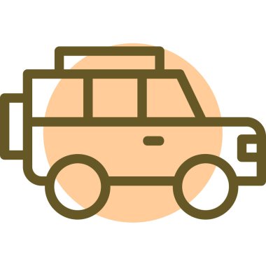 araba web renk vektörü simgesi