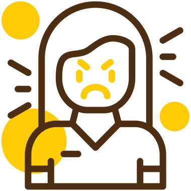 Kızgın simge vektör illüstrasyonu