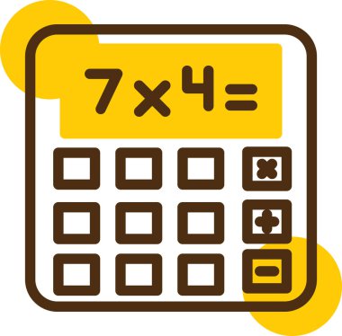 Hesap makinesi. Web simgesi basit illüstrasyon