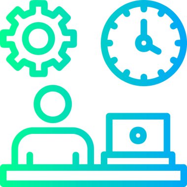 Saat simgesi, vektör illüstrasyonu