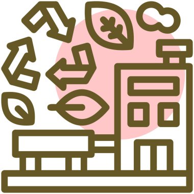 Bir binanın arka planının vektör illüstrasyonu