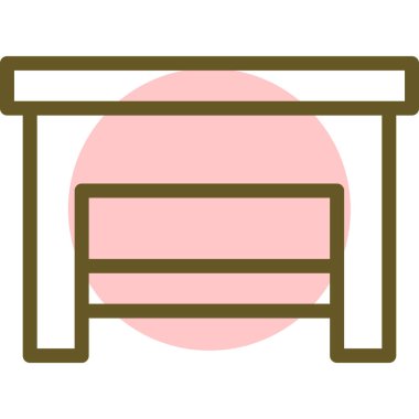 Ahşap çerçeveli Japon masası.