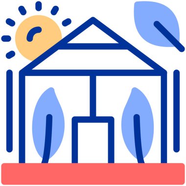 Bir çiftlik simgesinin vektör illüstrasyonu