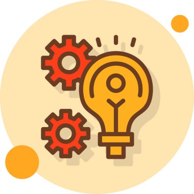 Tamamlanmış yaratıcı fikir simgesi - özet biçimi