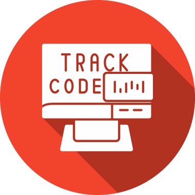 düz vektör illüstrasyon kod kodlama simgesi