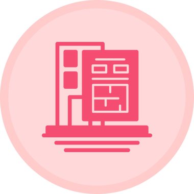 Modern yapı simgesinin vektör illüstrasyonu