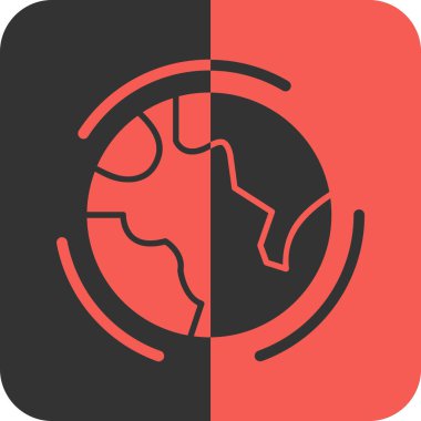 toprak küresi simgesi, düz tasarım biçimi