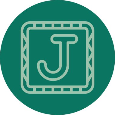 Eşsiz j vektör çizgisi simgesi