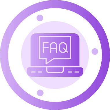 Faq. Web simgesi basit illüstrasyon