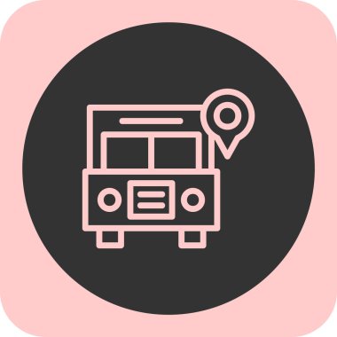 harita web simgesi basit vektör illüstrasyonu