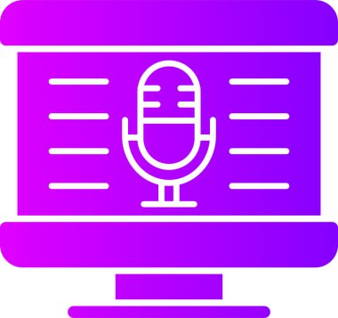 Konuşmacı. Web simgesi basit illüstrasyon