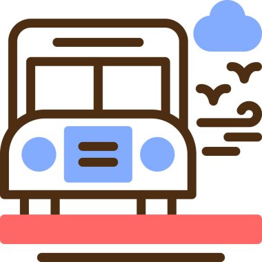 tren web simgesi, basit illüstrasyon